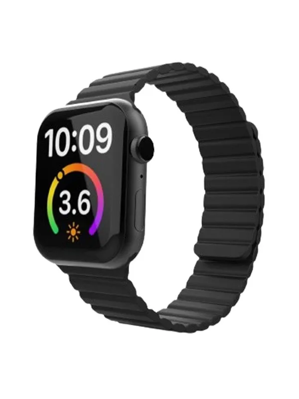 Lippa Apple Watch Magnetic Silicone Strap 42/44/45/49 - Black