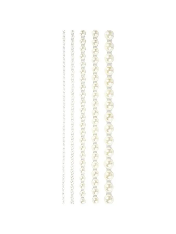 Creativ Company Half Adhesive Pearls White 2-8mm 140pcs.