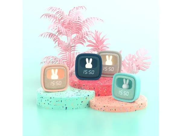 MOB Alarm Clock with Light Billy Clock Pink