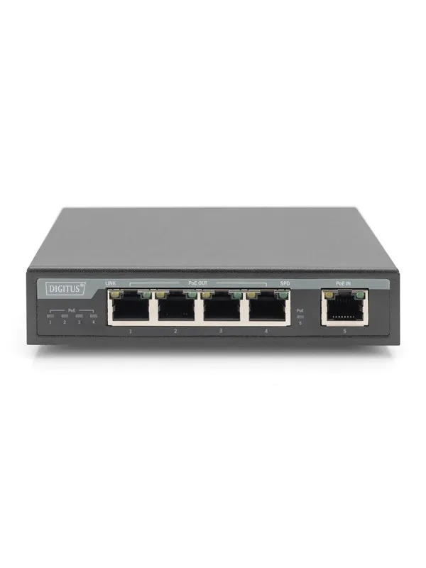 DIGITUS DN-95128-1 4-Port Gigabit 4PPoE Extender 802.3at 60W
