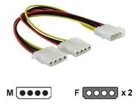 DeLOCK - power splitter - 4 PIN internal power to 4 PIN internal power - 11 cm