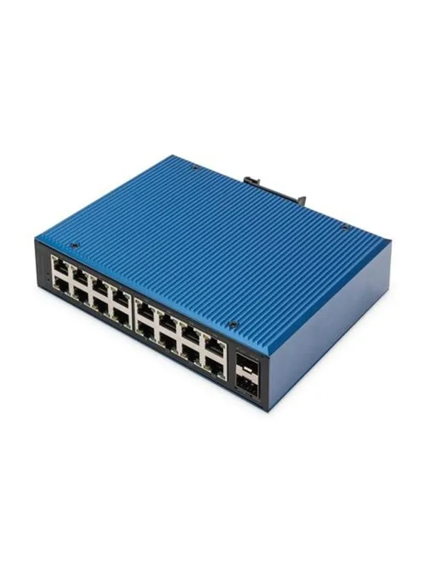DIGITUS - switch - industrial - 16 ports - unmanaged