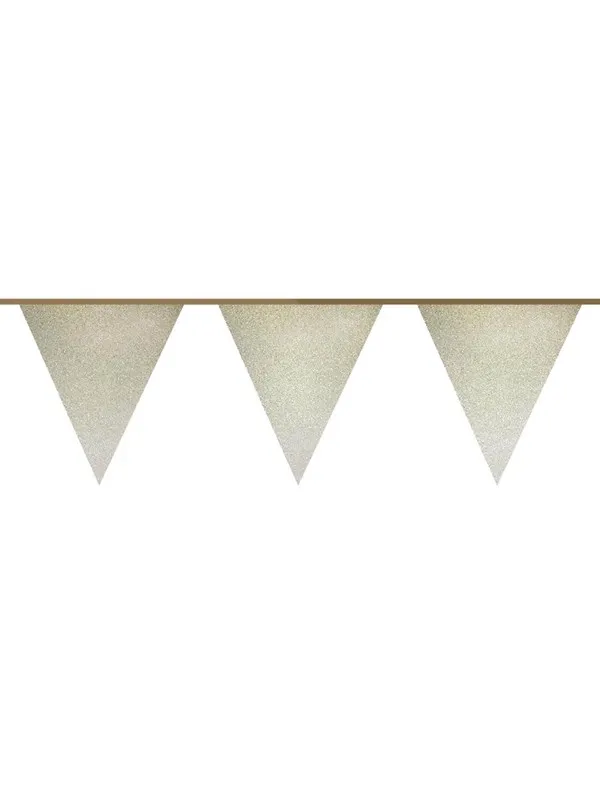 Haza Witbaard Flag line Gold Glitter 6mtr.