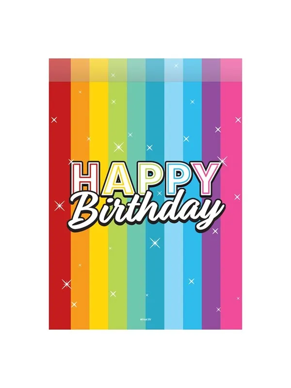Folat BV Happy Birthday dispensing bags 8 pcs.