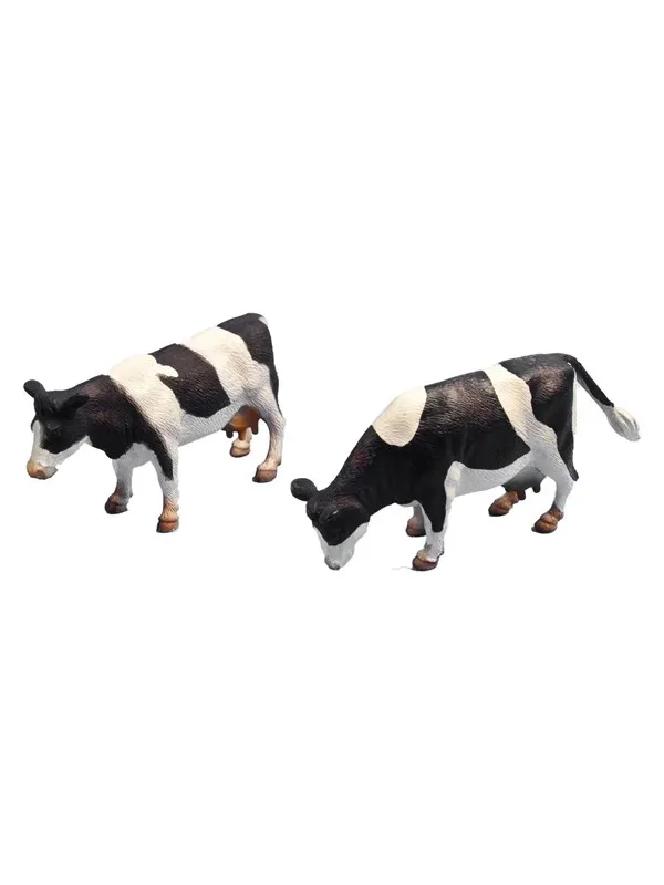 Kids Globe Cow Black/white Standing 1:32 2 pcs