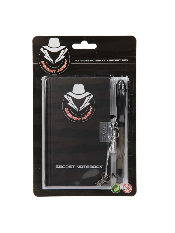Johntoy Secret Logbook with Secret Writing Pen (Assorted)