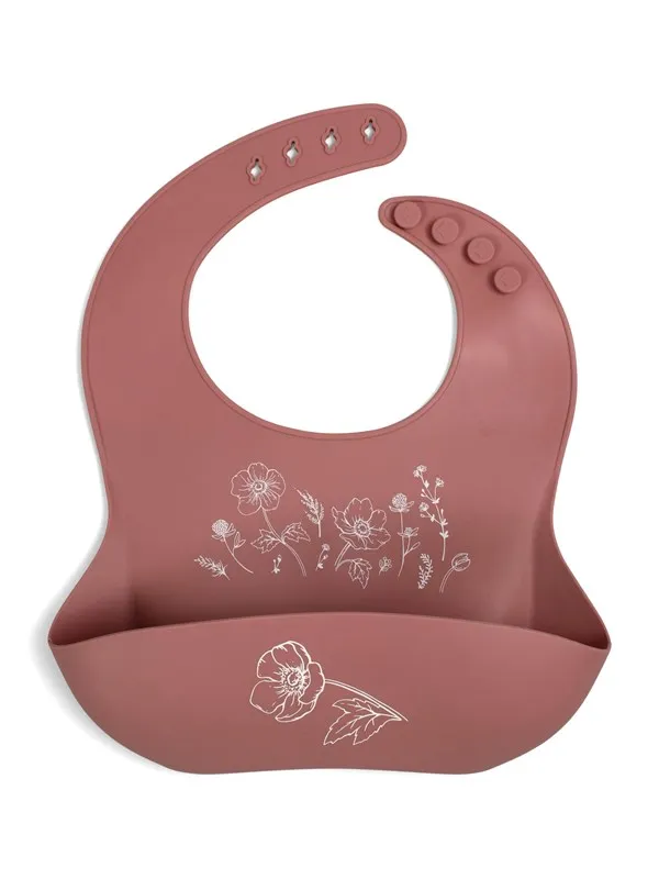 Filibabba Silicone bib with print - Fall Flowers