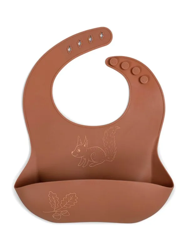 Filibabba Silicone bib with print - squirrel