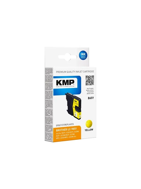 KMP B65Y - yellow - compatible - remanufactured - ink cartridge