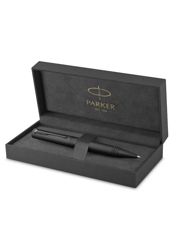 Parker Ingenuity kulepenn | Core Collection | Svart med svart trim | Middels punkt med svart blekk | Gaveeske