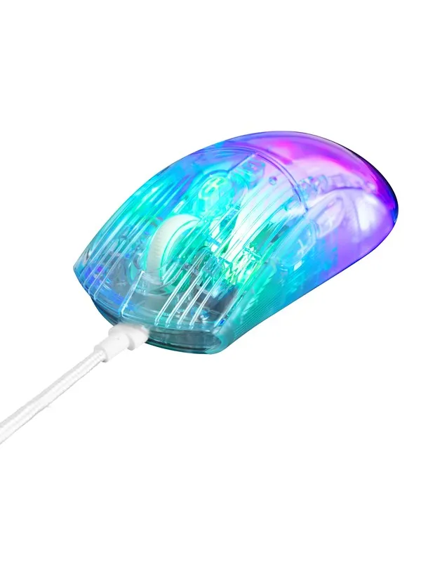 Deltaco GAMING DM330 RGB Transparent Wired - Gaming mus - 6 - Transparent
