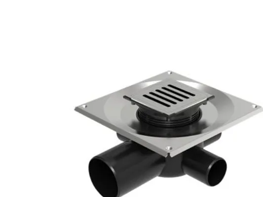 Unidrain Set 3 Square ClassicLine Column 10x10 Ø75 mm horizontal