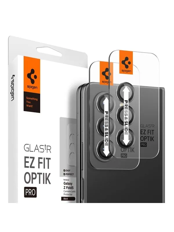 Spigen Glass tR EZ Fit Optik Pro 2 Pack - black - Samsung Galaxy Z Fold5
