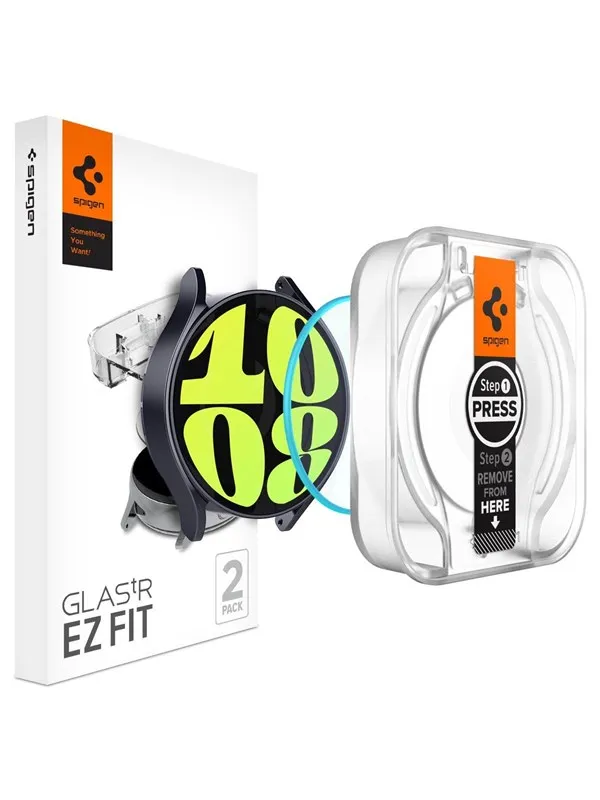 Spigen Glass tR EZ Fit 2 Pack - Samsung Galaxy Watch6 44mm