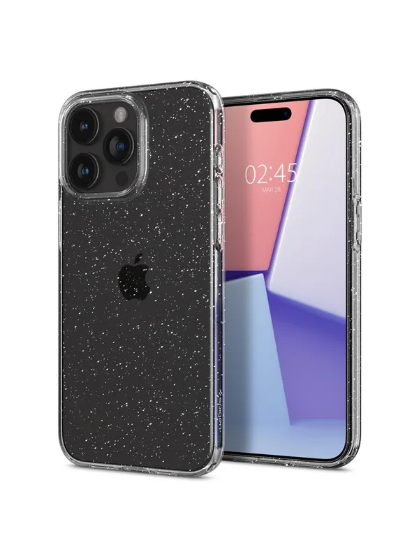 Spigen Liquid Crystal Glitter - crystal quartz - iPhone 15 Pro