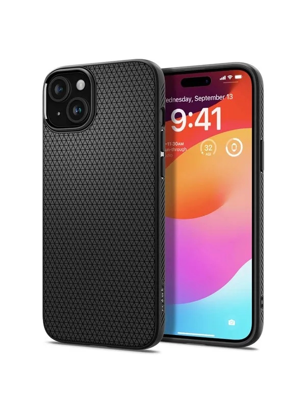 Spigen Liquid Air - matte black - iPhone 15 Plus