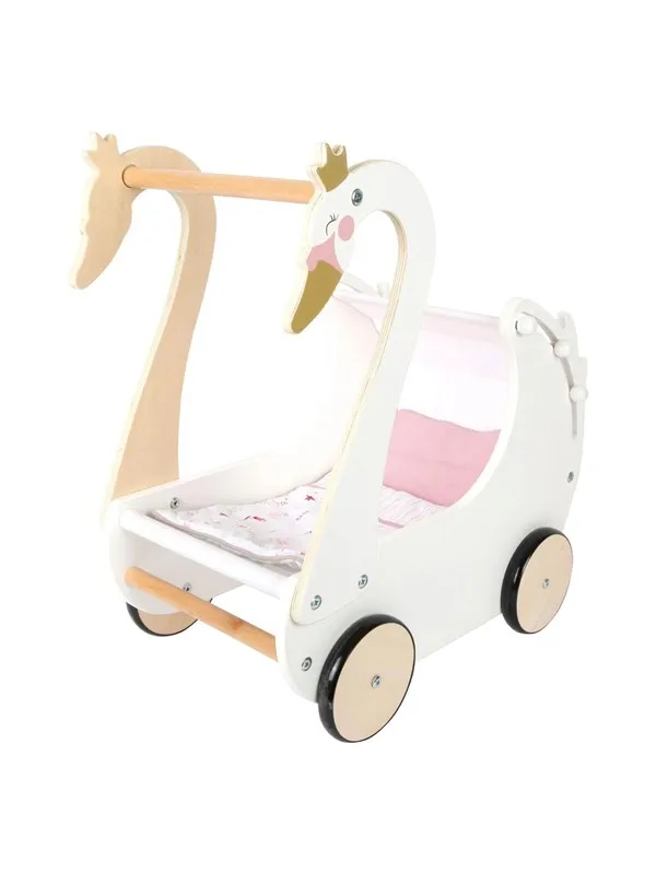 Small Foot - Wooden Doll Pram Swan