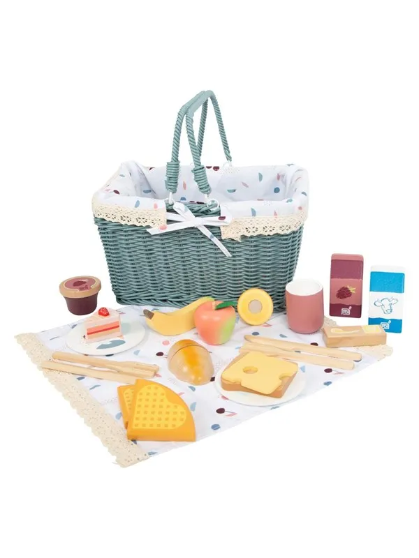 Small Foot - Picnic Set with Wooden Play Food Tasty 26dlg.