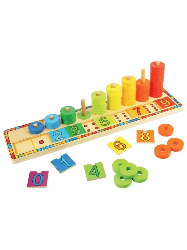 Bigjigs Wooden Learning Game Counting 55 pcs.