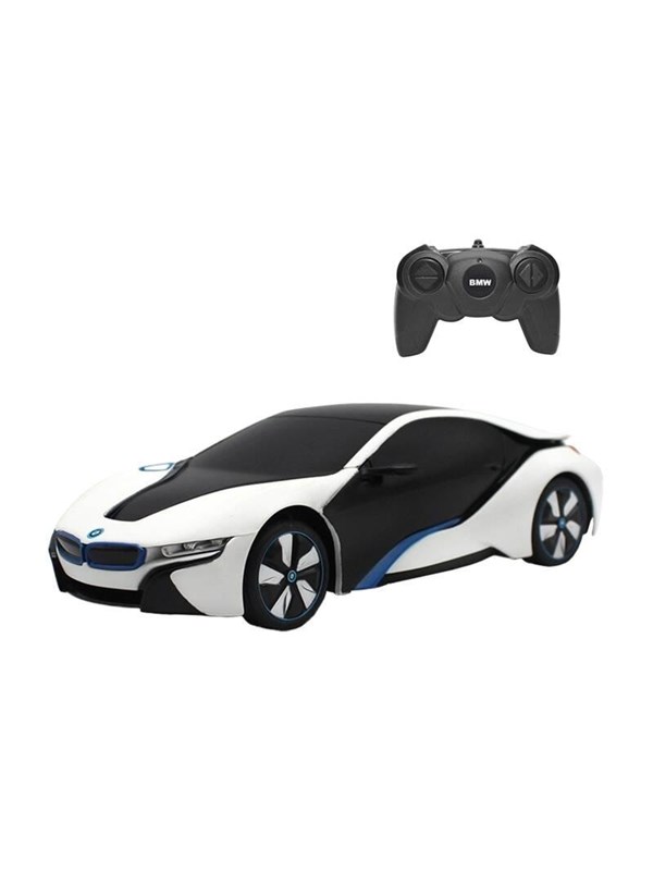 RASTAR R/C 1:24 BMW i8 remote controlled car- UV-sensitive (white and yellow)