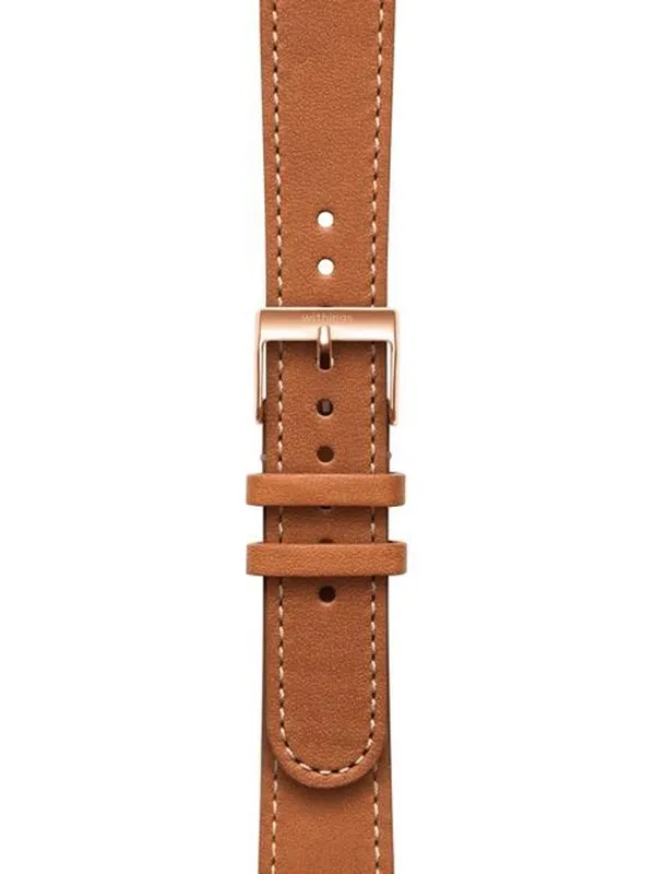 Withings Leather Wristband Brown/Rose Gold -18 mm