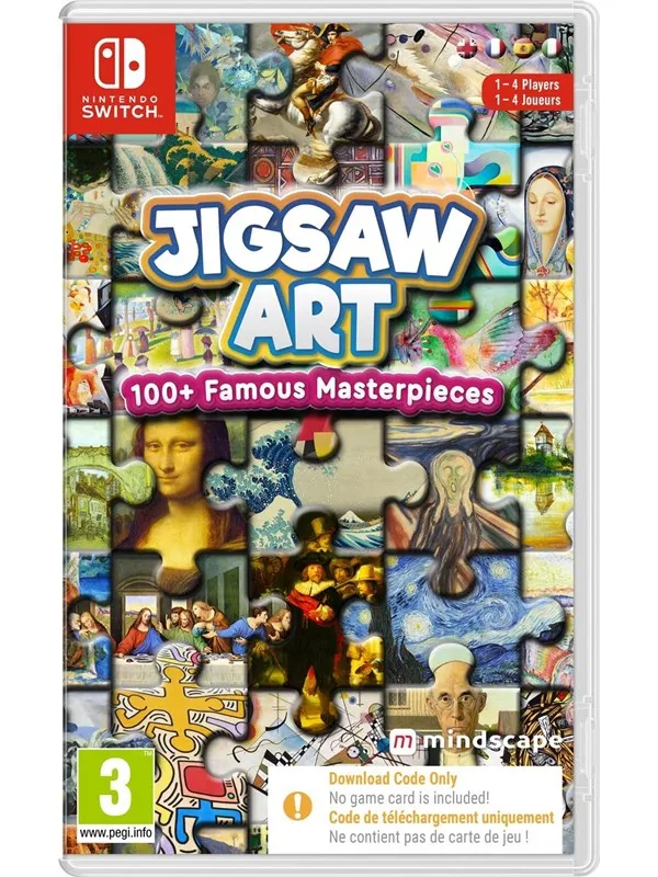 Jigsaw Art: 100+ Famous Masterpieces (Code in a Box) - Nintendo Switch - Puslespill