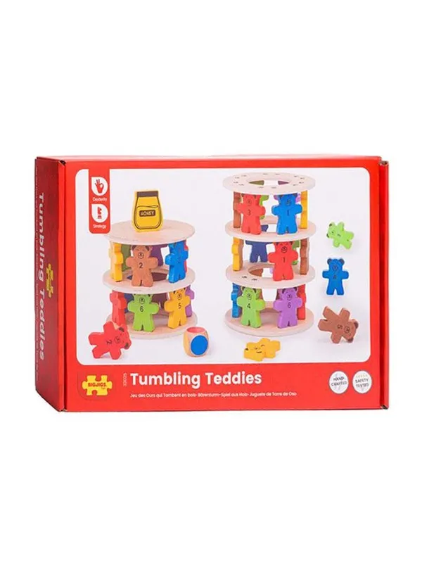 Bigjigs Wooden Stacking Game Teddy Bears.