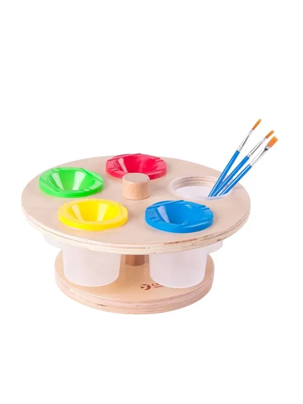 Classic World Wooden Paint Pot Holder