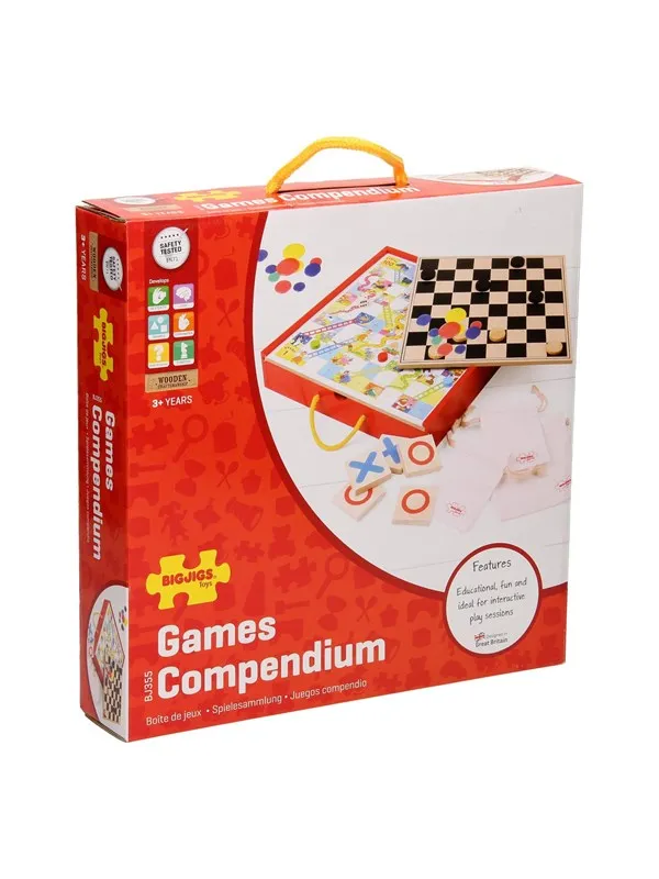 Bigjigs Wooden Board Games 4in1