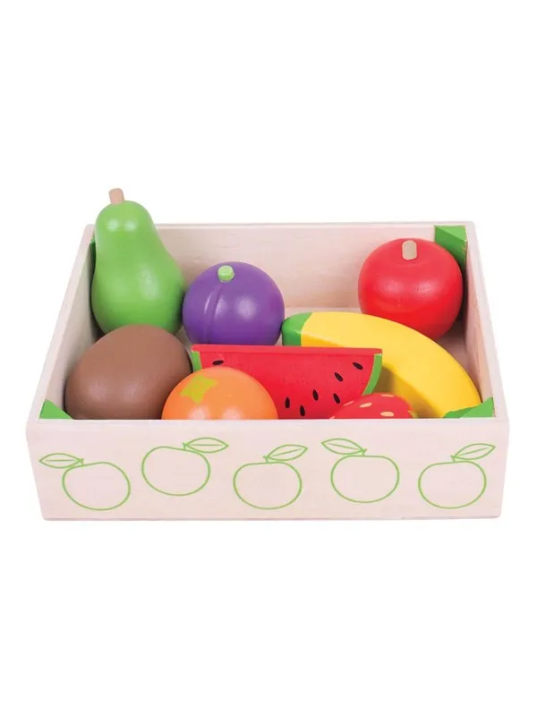 Bigjigs Wooden Box with Fruit 9 pcs.