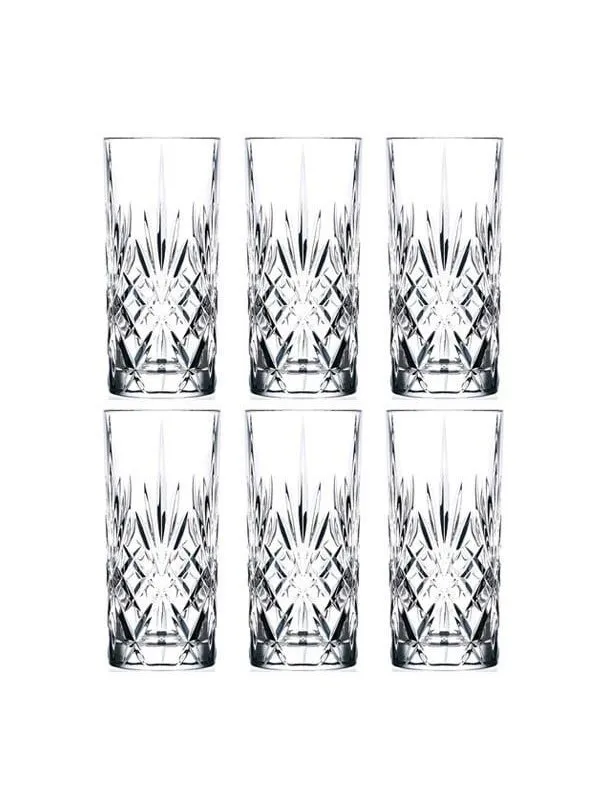 Lyngby Glas Lyngby Krystal Melodia Highball 36 cl - Set of 6