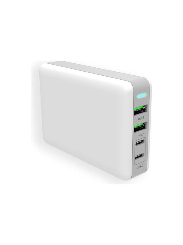 Insmat power adapter - GaN - 2 x USB-C 2 x 9 pin USB Type A - 100 Watt