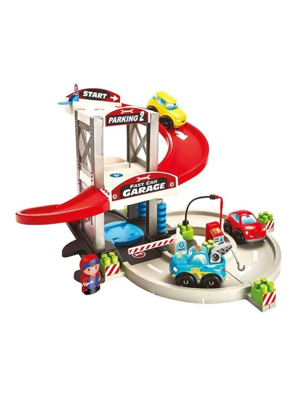 Abrick Garage with Transporter and Cars