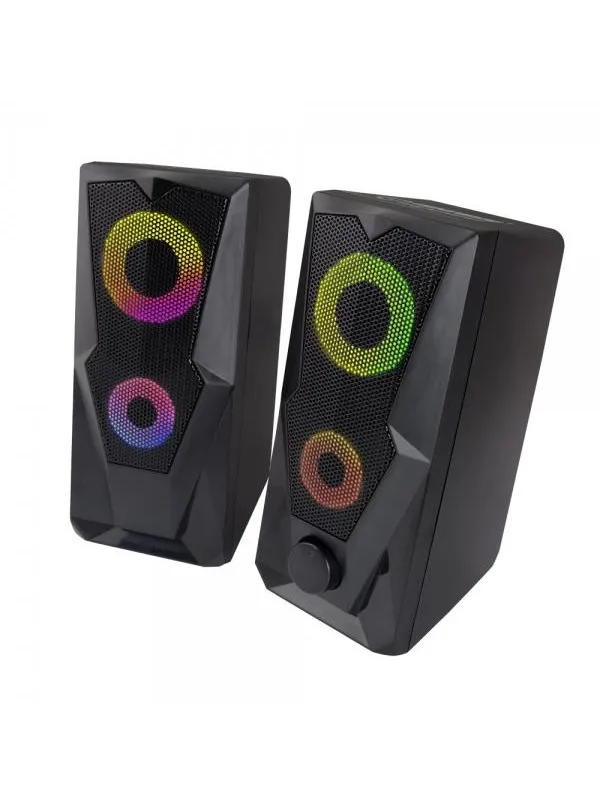Esperanza SPEAKERS 2.0 USB LED RAINBOW BAILA - Svart