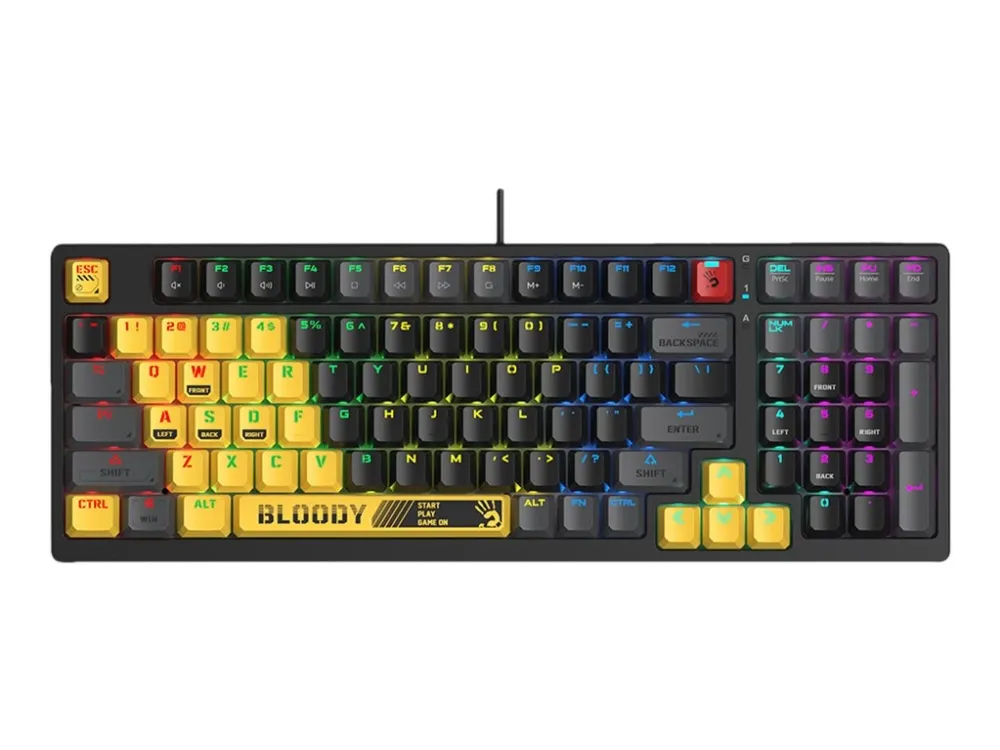 A4Tech Bloody S98 Sports - Tastatur - Gul