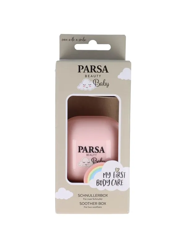 Parsa Baby Boks for oppbevaring av 2x smokker. - Rosa