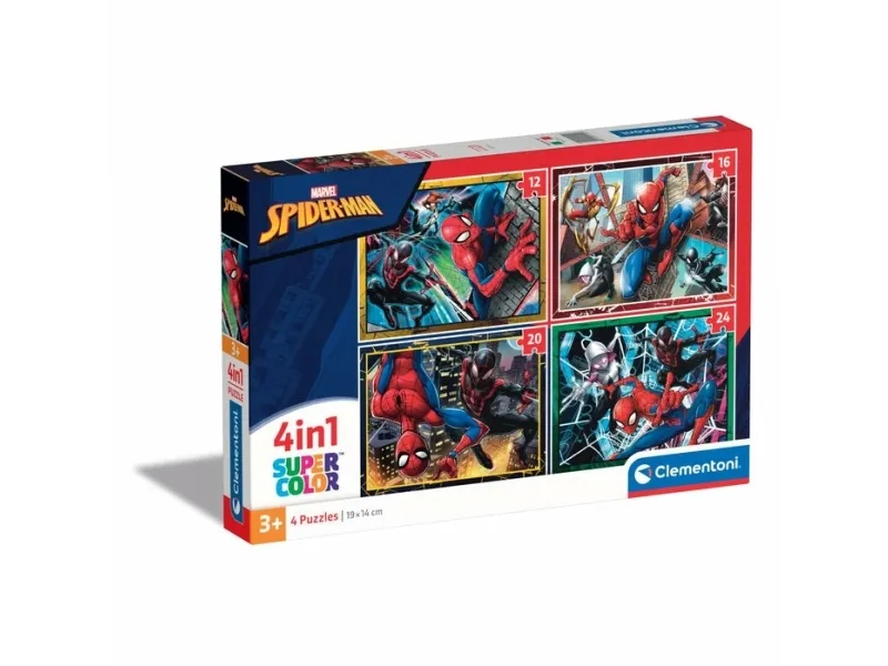Clementoni Puzzles Marvel Spiderman 4in1 Gulv