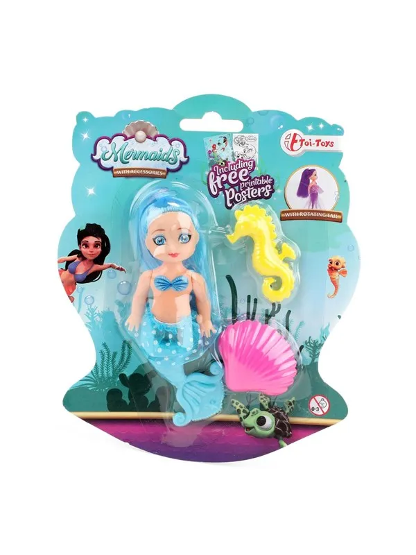 Toi-Toys Mermaids Mermaid Doll with Combs 12cm (Assorted)