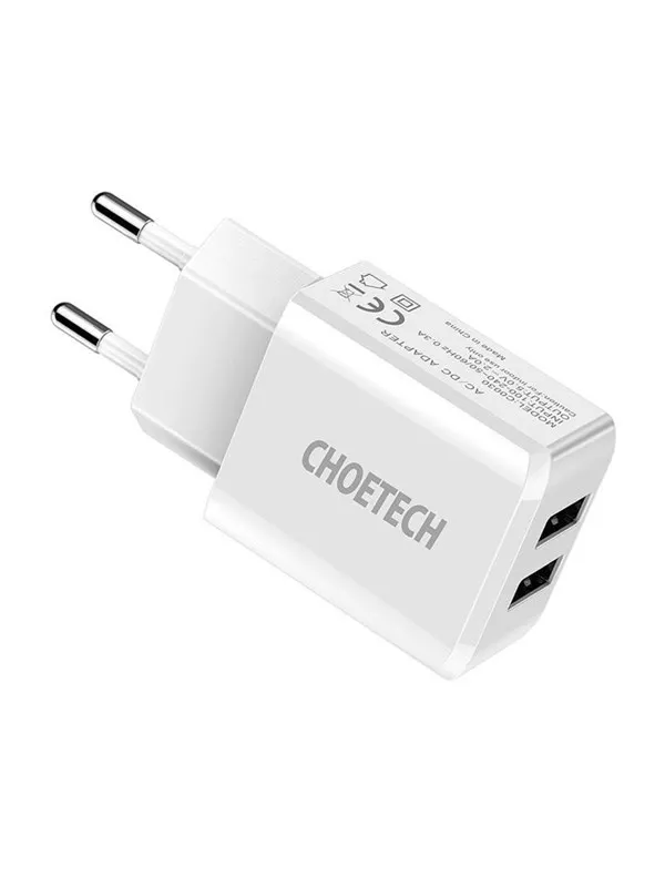 Choetech Power charger  C0030 2A 2x USB (white)