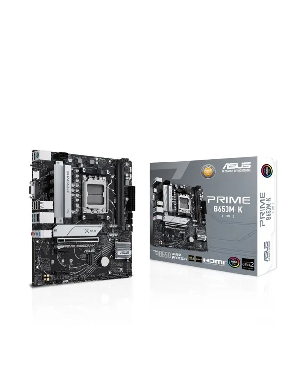 ASUS PRIME B650M-K Hovedkort - AMD B650 - AMD AM5 socket - DDR5 RAM - Micro-ATX