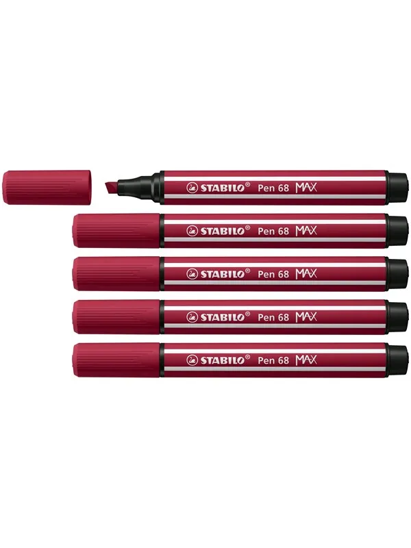 STABILO Pen 68 MAX - Fibre-tip Pen with Thick Chisel Tip - Heather Purple