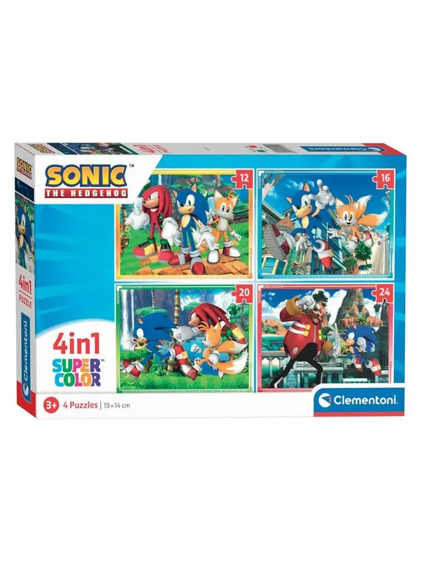 Clementoni Puzzles Sonic 4in1 Gulv