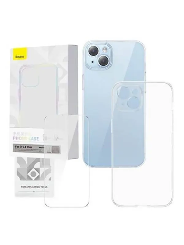 Baseus Transparent Case and Tempered Glass set  Corning for iPhone 14 Plus