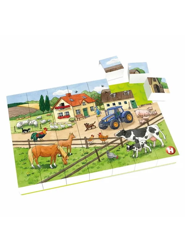 Hubelino Block Puzzle Life on the Farm 35st.