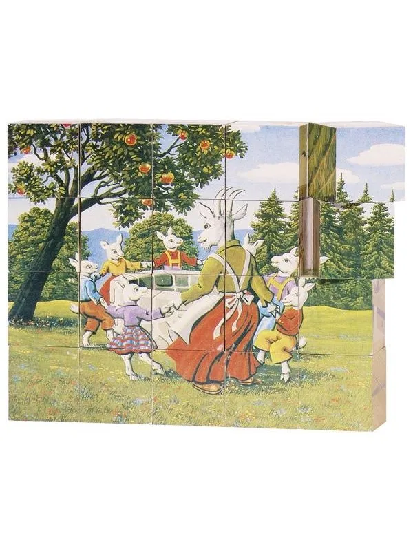 Goki Wooden Block Puzzle Fairytales Tre