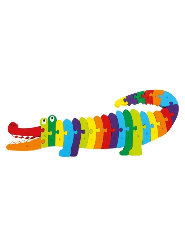 Small Foot - Wooden ABC Crocodile Puzzle 26dlg. Tre