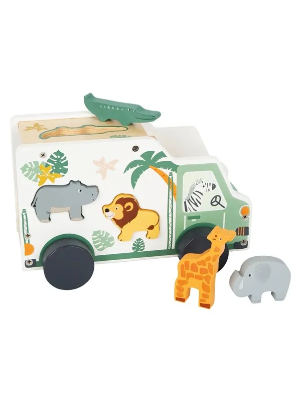 Small Foot - Wooden Shape Sorter Jeep Safari 6dlg