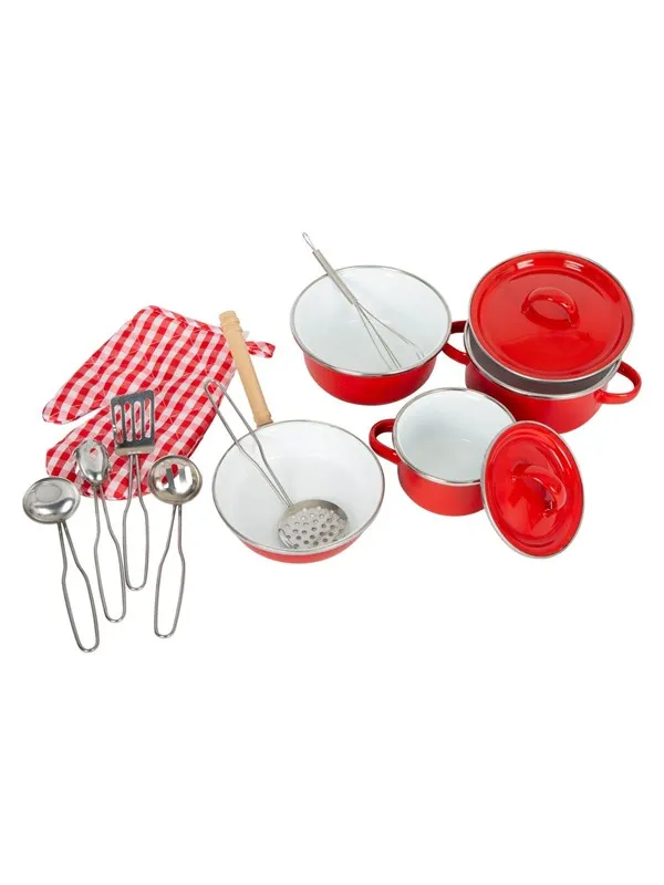 Small Foot - Pans and Cookware Set Red 11dlg.