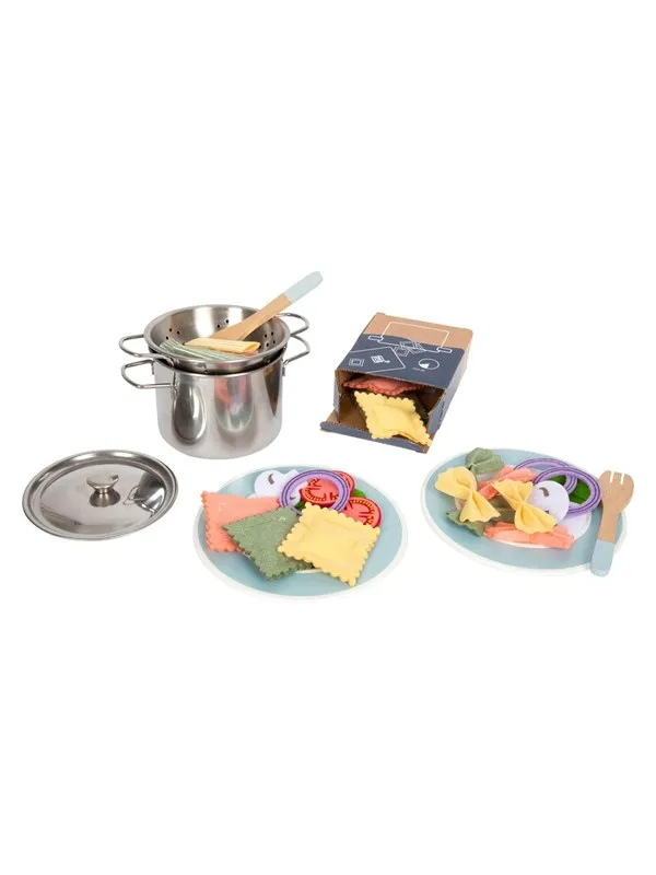 Small Foot - Wooden Play Food Pasta Chef Set 19dl