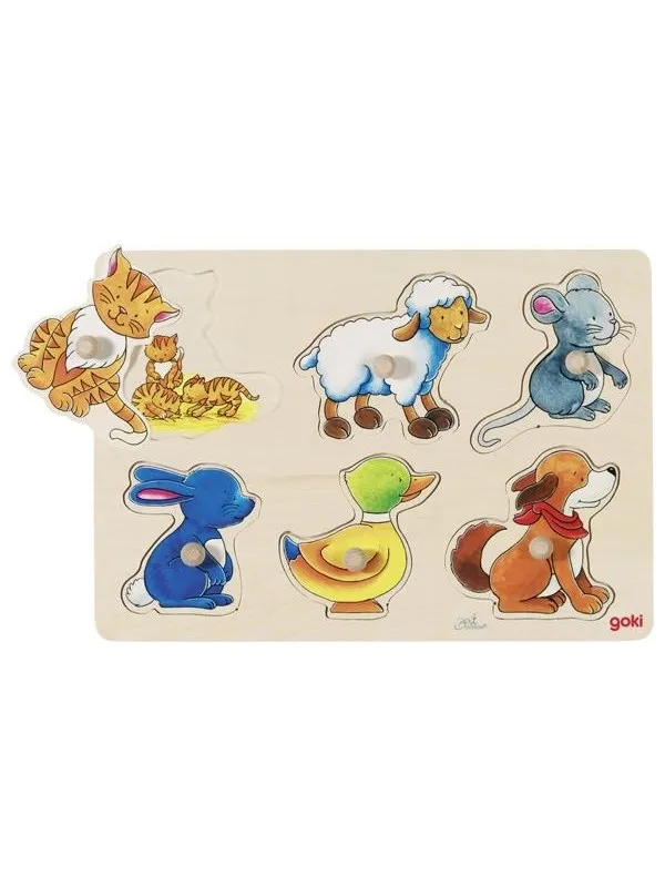 Goki Background puzzle mother and baby Tre